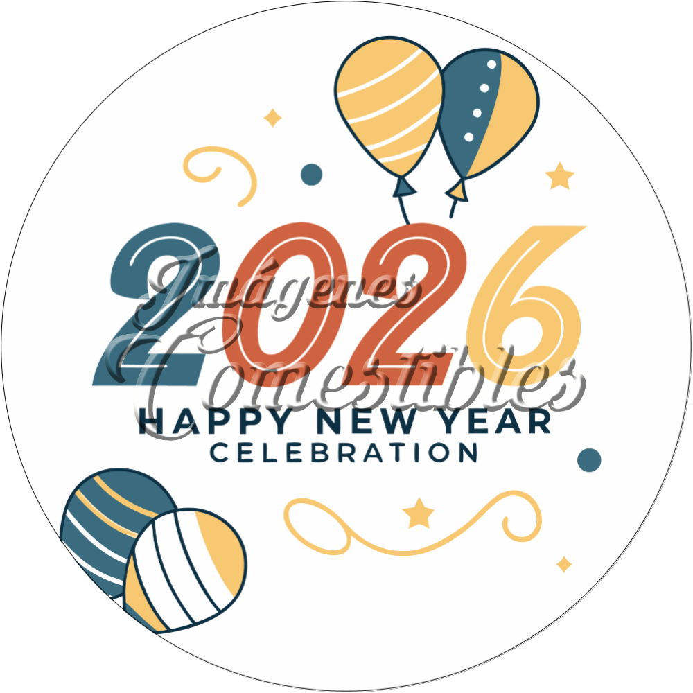 Oblea comestible - Año nuevo 2026-11