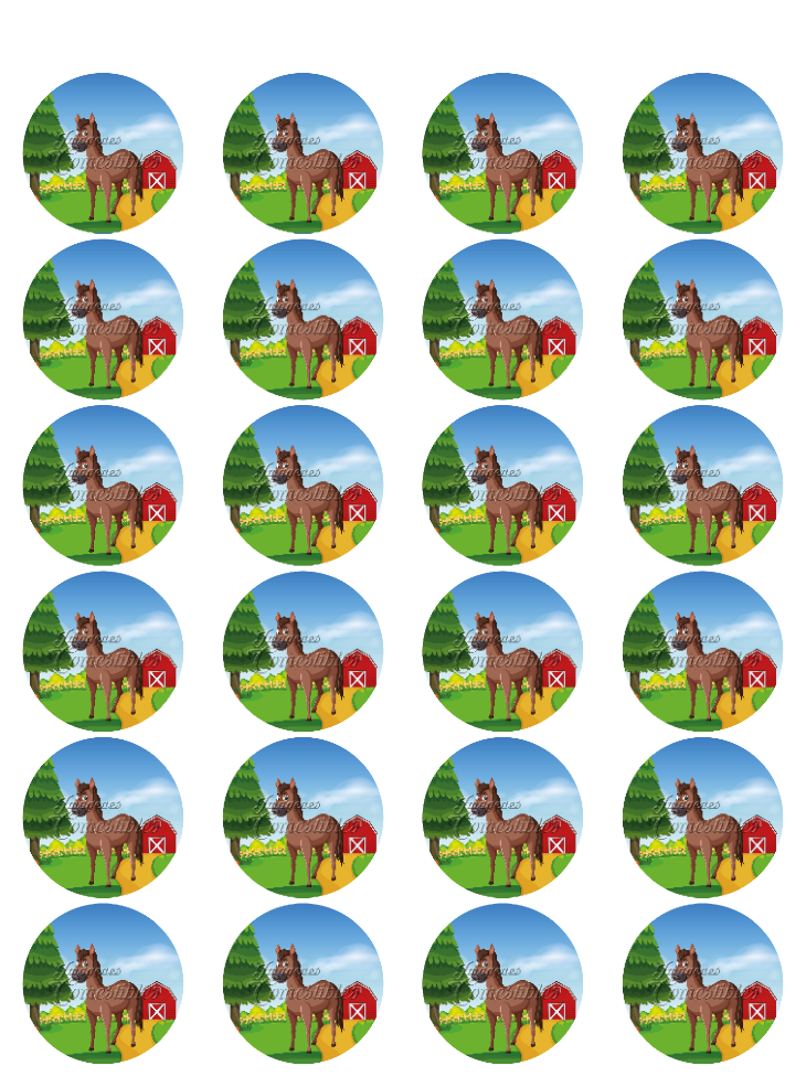 Hoja de azúcar 0.50 - Animales de la granja-1