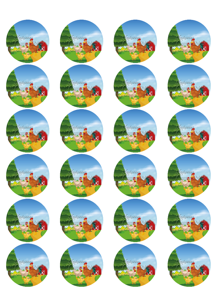 Hoja de azúcar 0.50 - Animales de la granja-2