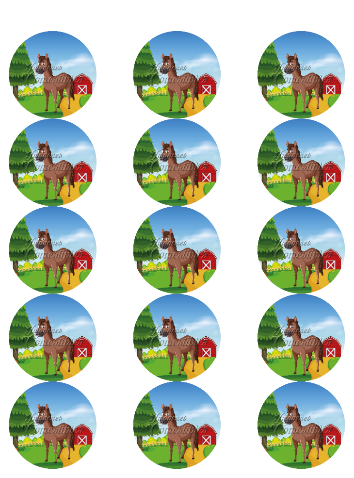 Hoja de azúcar 0.50 - Animales de la granja-1