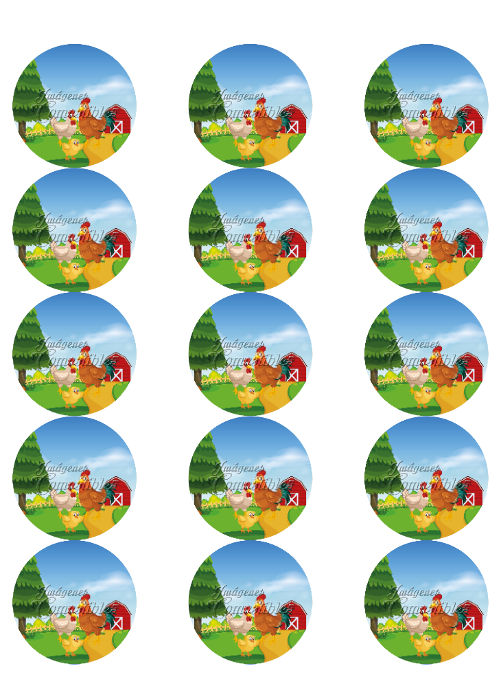 Hoja de azúcar 0.50 - Animales de la granja-2