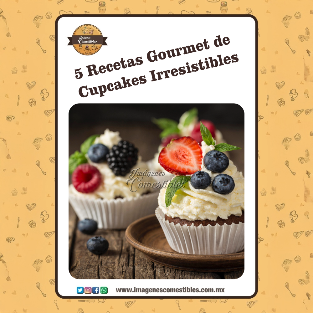 Pack de 5 Recetas Gourmet de Cupcakes Irresistibles