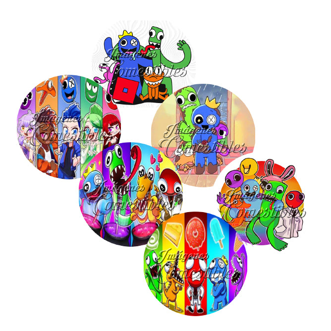 Obleitas comestibles - Amigos arcoíris