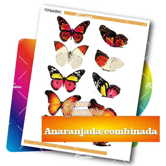Planilla PDF con Mariposas anaranjadas combinadas