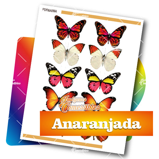 Planilla PDF con Mariposas anaranjadas frente