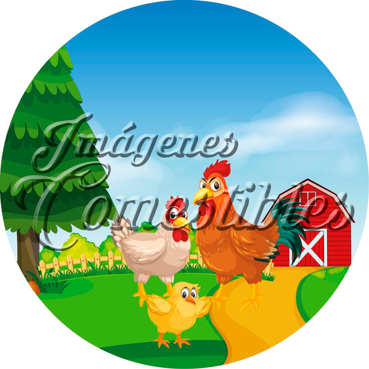 Oblea comestible - Animales de la granja-2