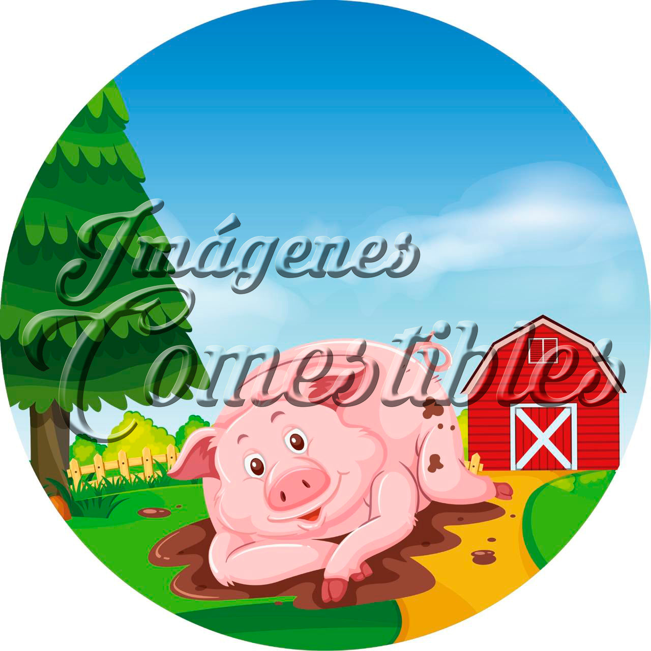 Oblea comestible - Animales de la granja-5