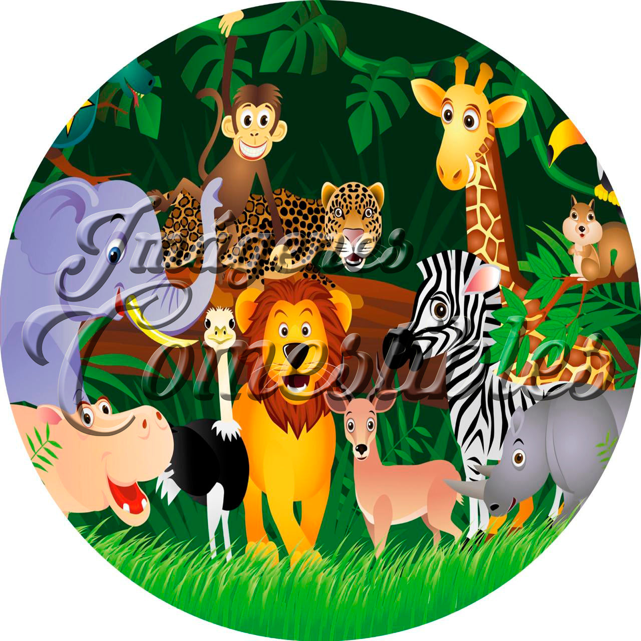 Oblea comestible - Animales de la selva