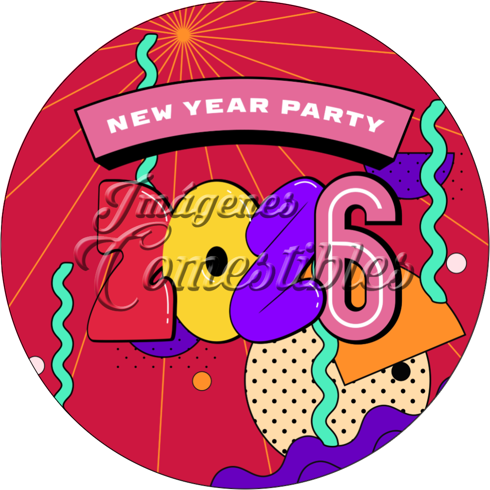 Oblea comestible - Año nuevo 2026