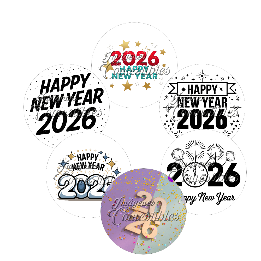 Obleitas comestibles - Año nuevo 2026