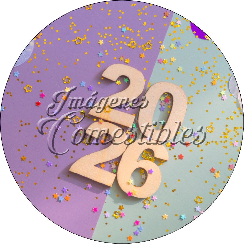 Oblea comestible - Año nuevo 2026-1