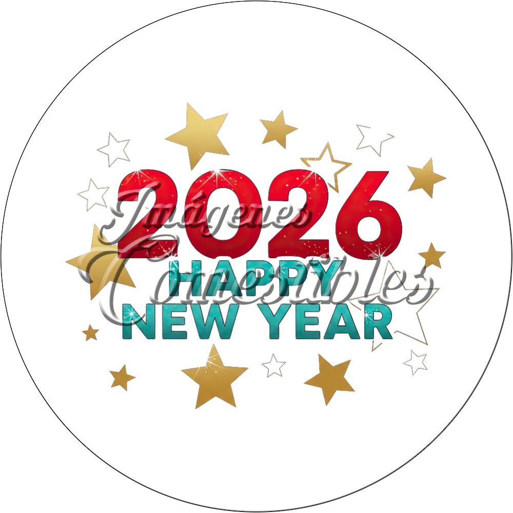 Oblea comestible - Año nuevo 2026-2