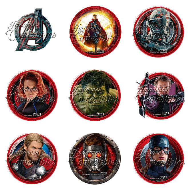 Obleitas comestibles - Avengers personajes