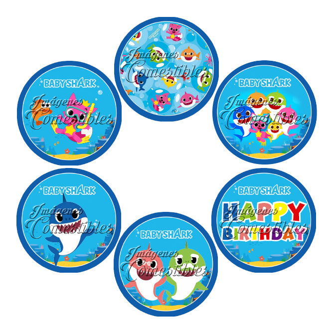 Obleitas comestibles - Baby shark