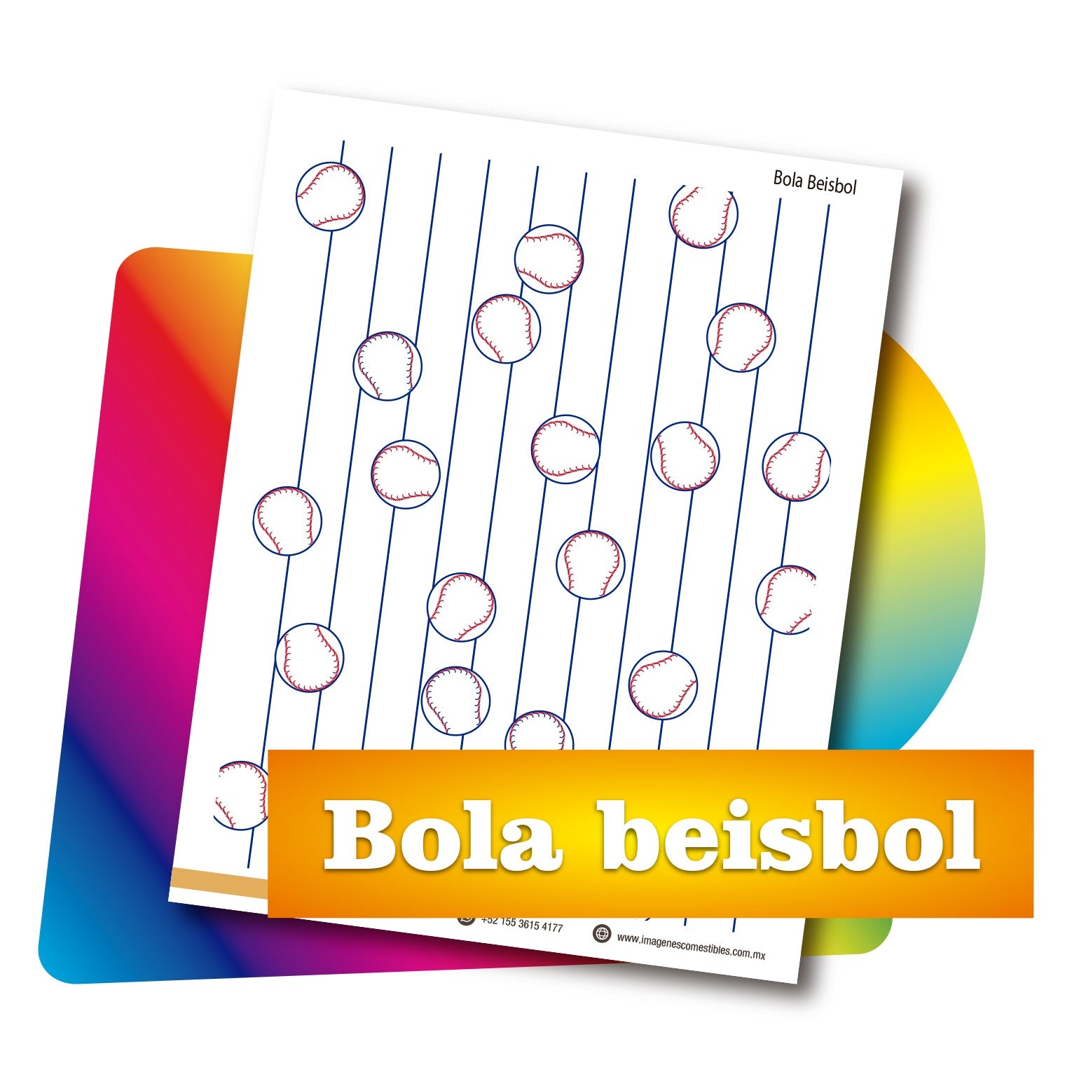 Tapiz PDF 19 x 25 cm. Bola de beisbol