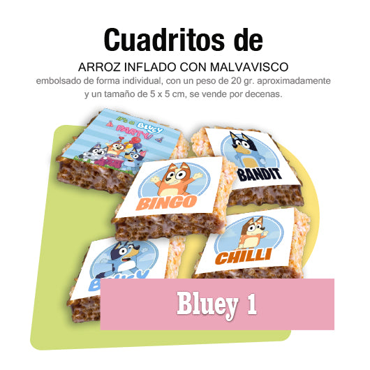 Cuadritos de arroz inflado - Bluey-1