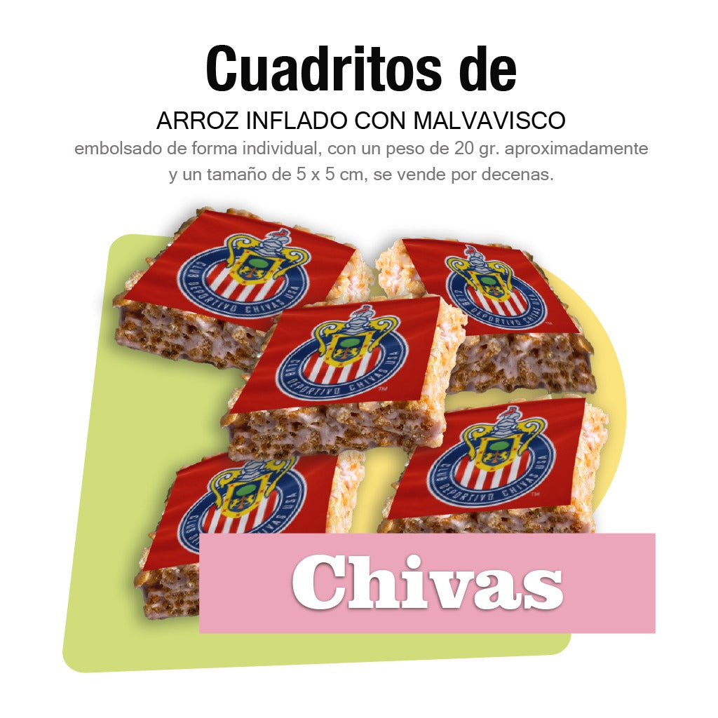 Cuadritos de arroz inflado - chivas