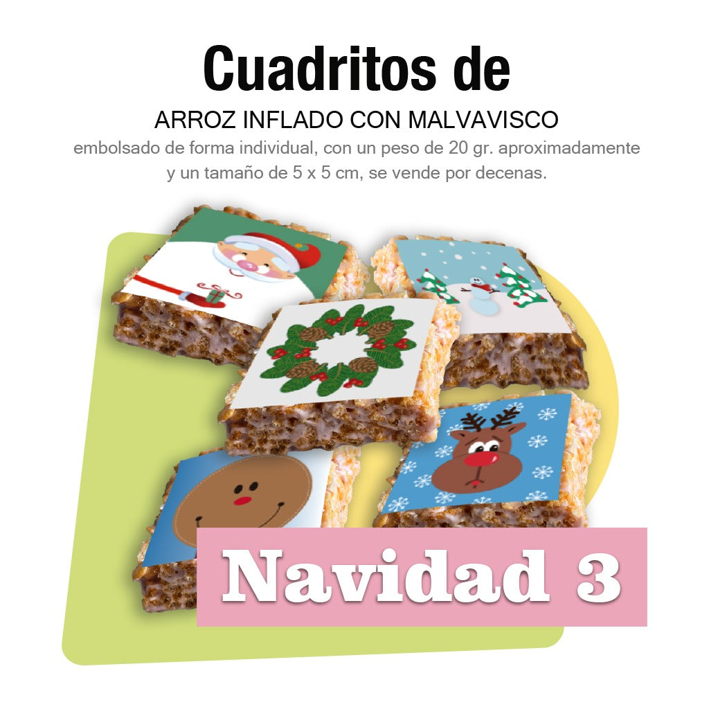 Cuadritos de arroz inflado - Navidad-3
