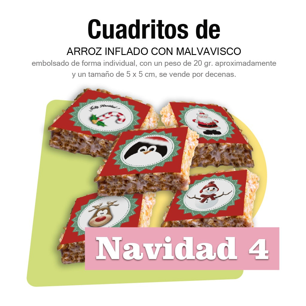 Cuadritos de arroz inflado - Navidad-4