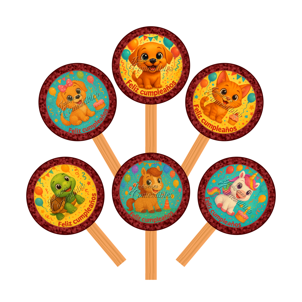 Paletas de chamoy  – Cumpleaños animales