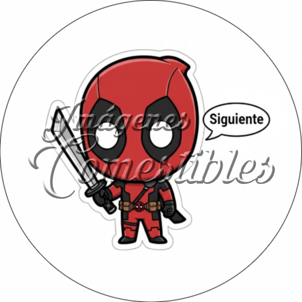 Oblea comestible Deadpool-A