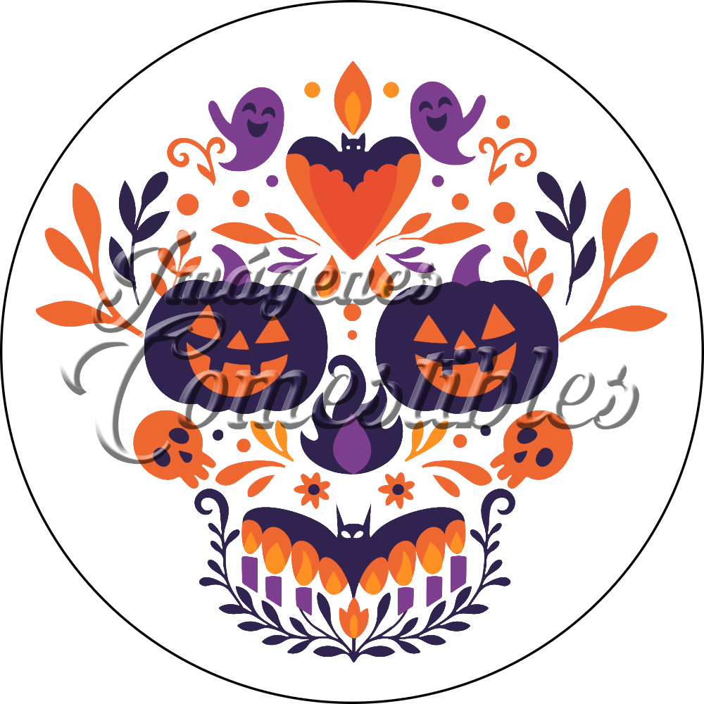 Oblea comestible Día de muertos-D