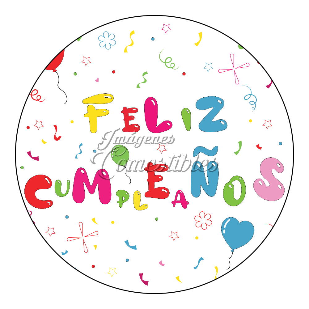 Oblea comestible - Feliz cumpleaños-001