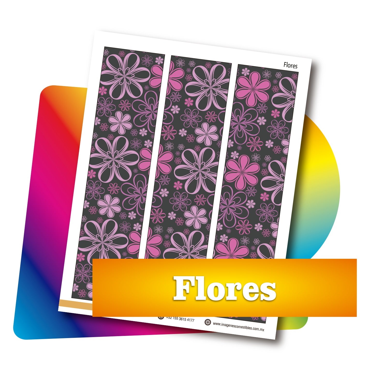 Cenefas PDF 3 de 6 cm. de alto. Flores