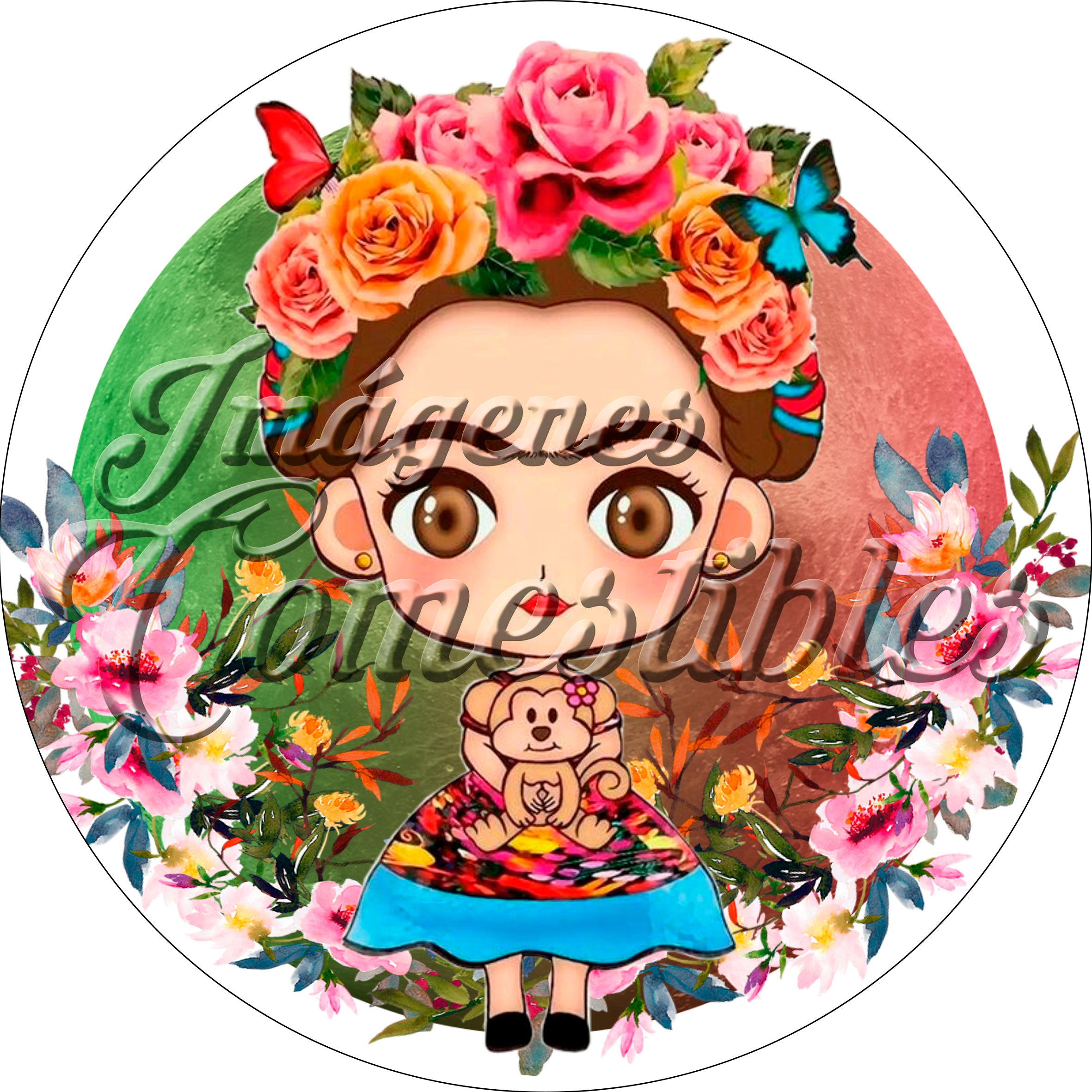 Oblea comestible - Frida Kahlo cartoon