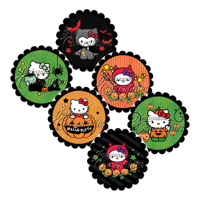 Obleitas comestibles - Kitty Halloween