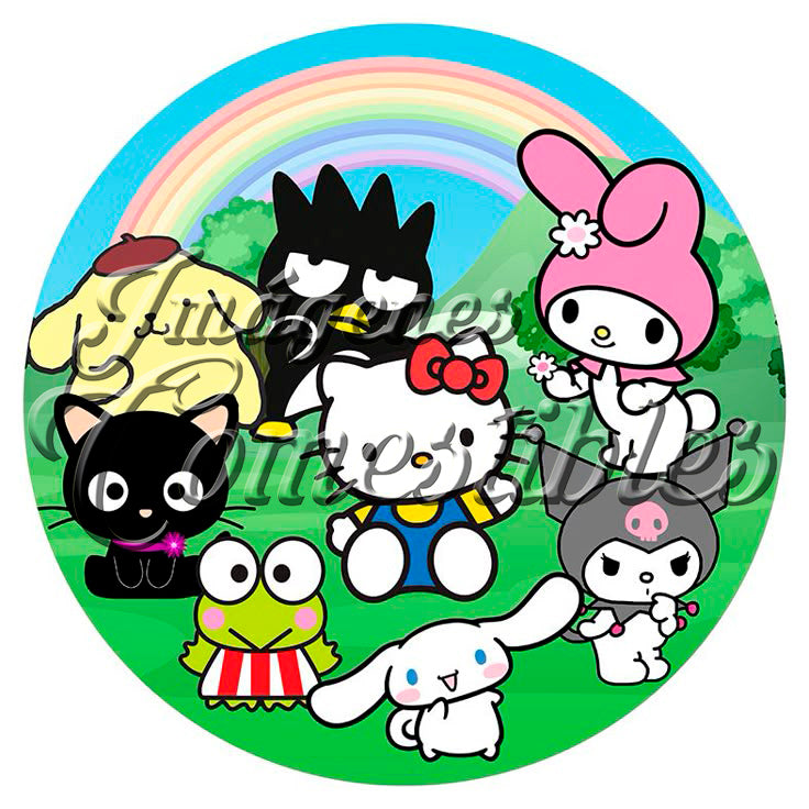 Oblea comestible - Kitty y sus amigos