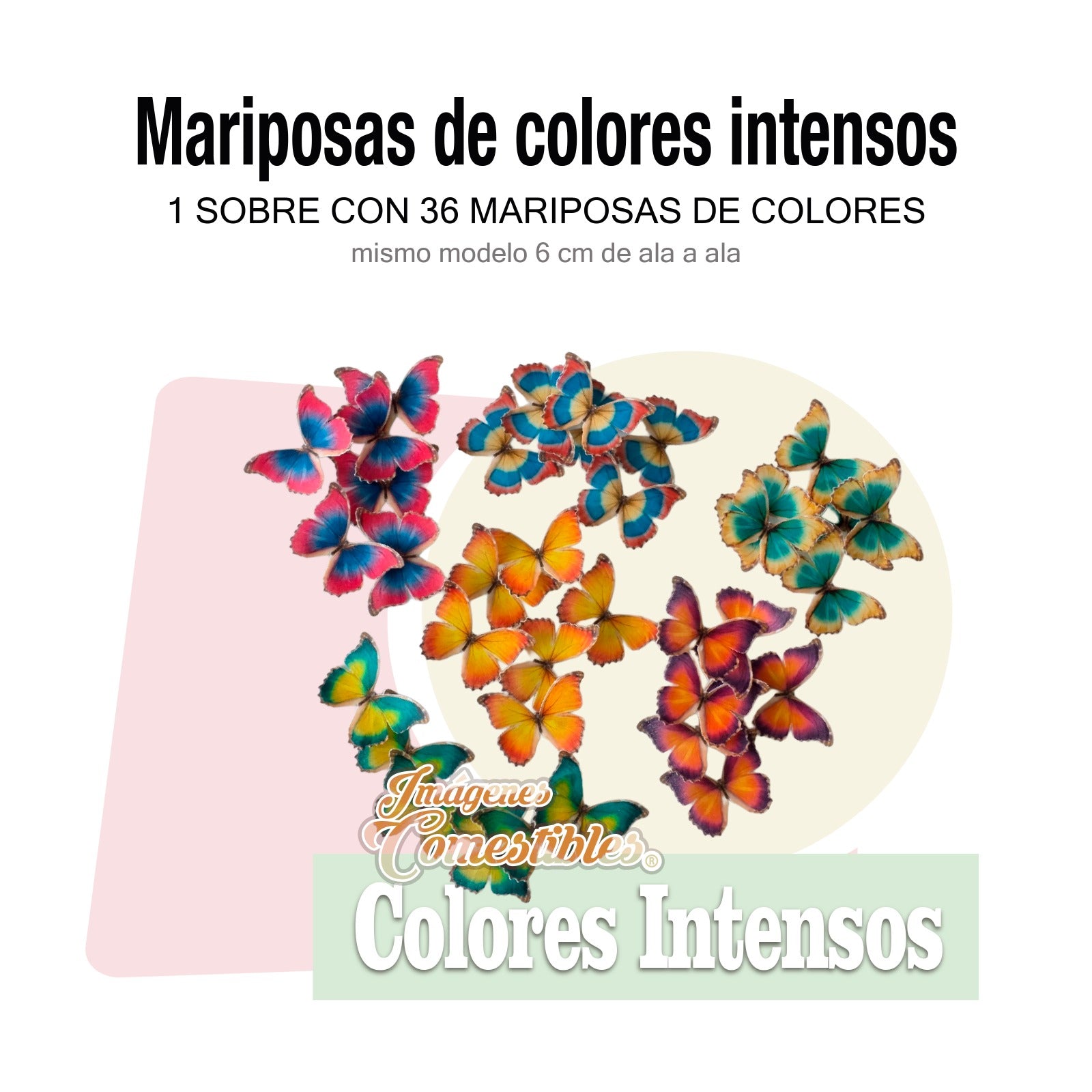 36 Mariposas de colores intensos