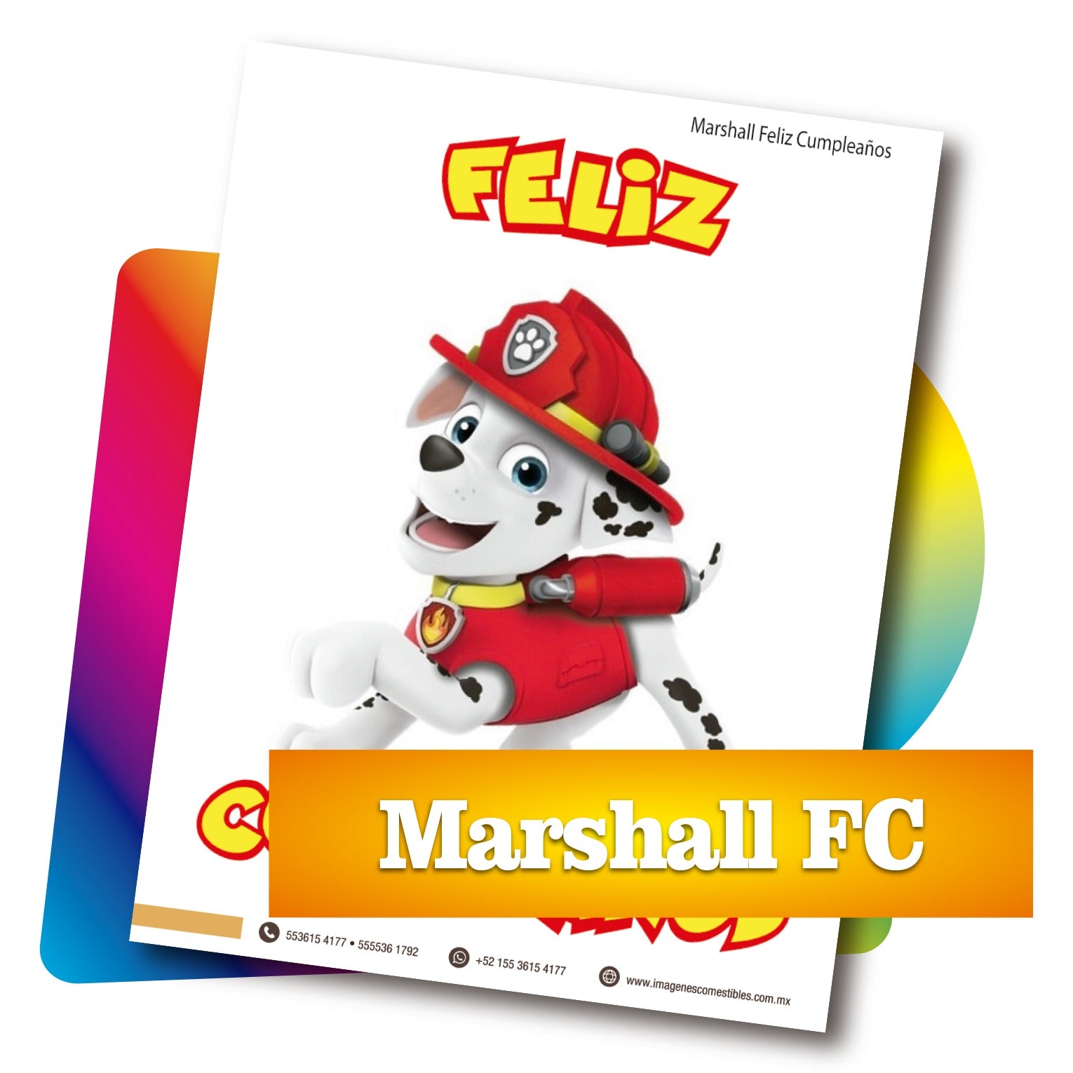 PDF con 1 imagen de 20 x 27 cm. Marshall Feliz cumpleaños