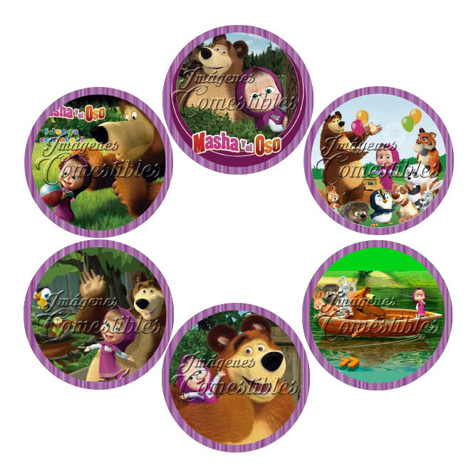 Obleitas comestibles - Masha y el oso
