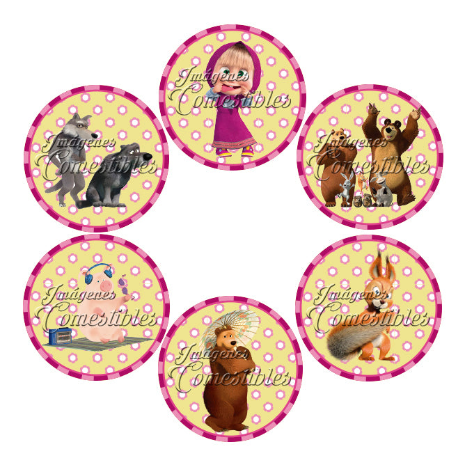 Obleitas comestibles - Masha y sus amigos-2