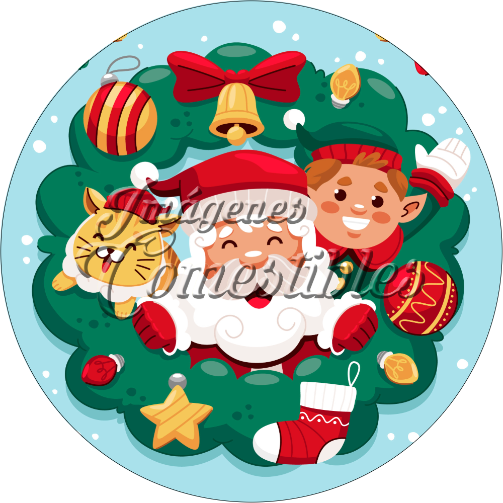Oblea comestible - Navidad-B
