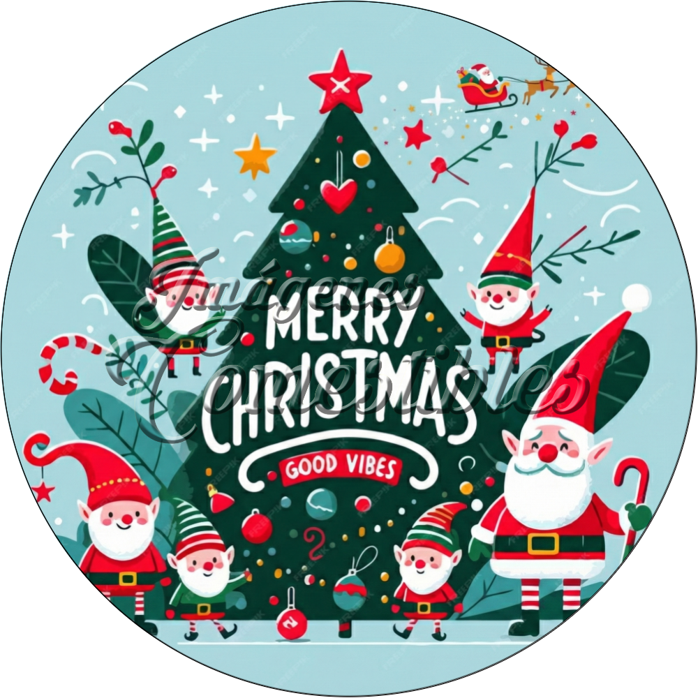 Oblea comestible - Navidad-M