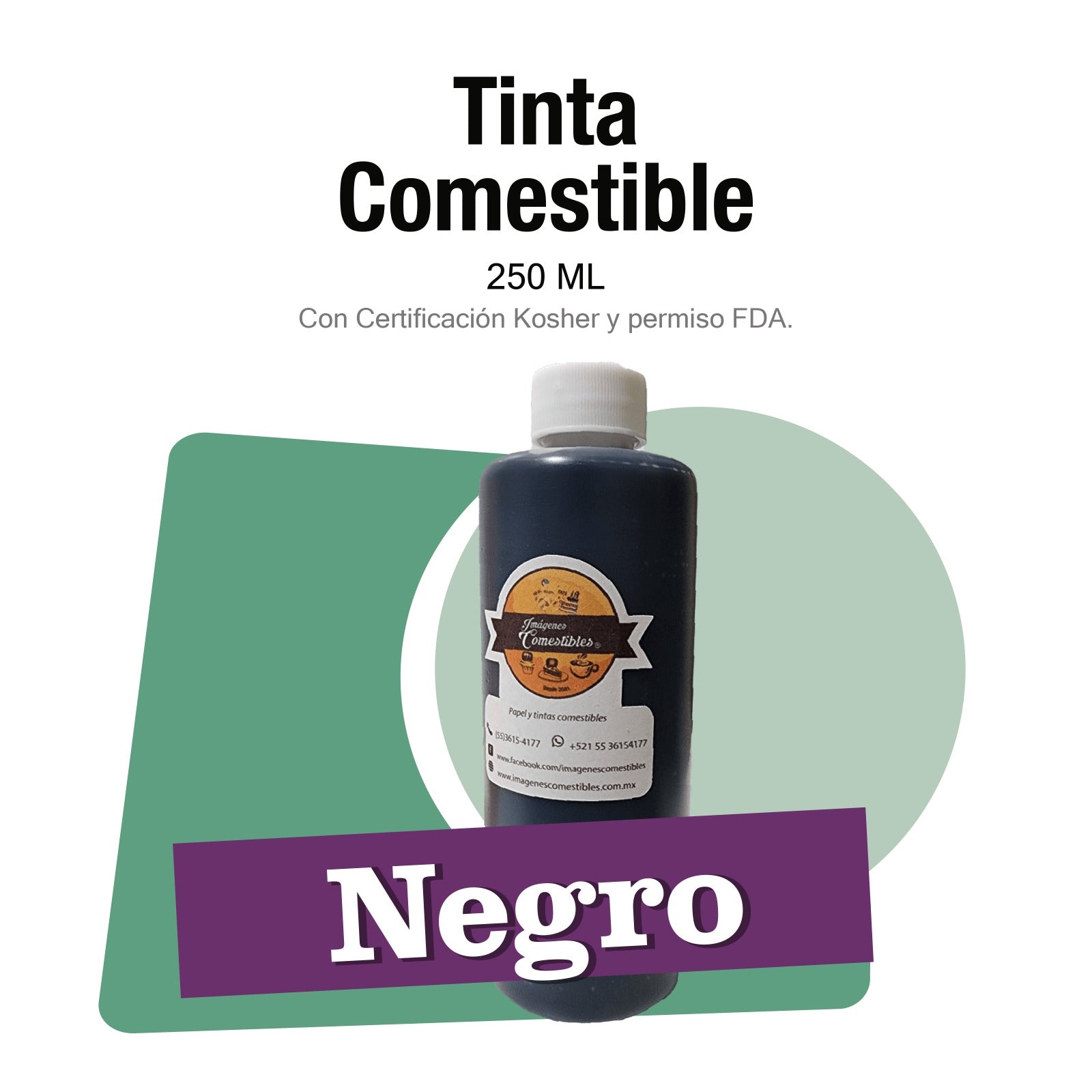 Tinta comestible Negra