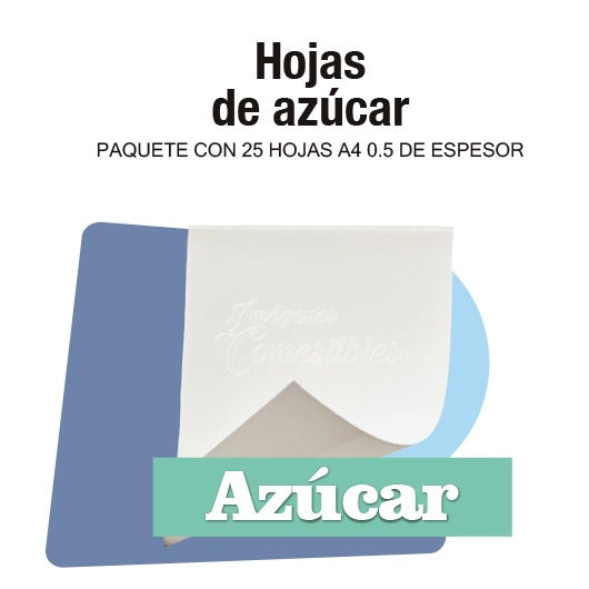 Paquete 25 hojas de azúcar calibre 0.50 (A4)