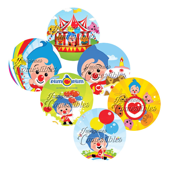 Obleitas comestibles - Payaso plim plim