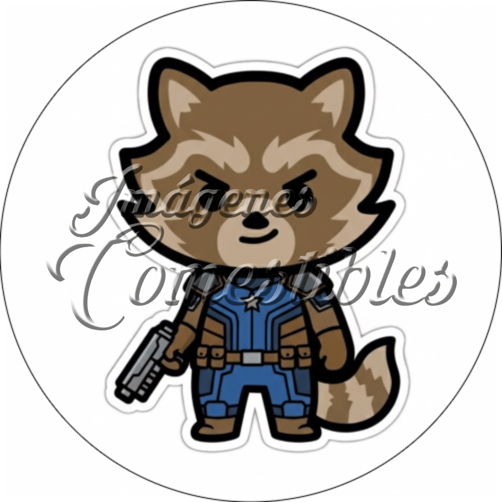 Oblea comestible Rocket Raccoon