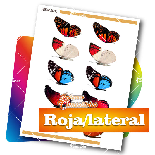 Planilla PDF con Mariposas rojas lateral