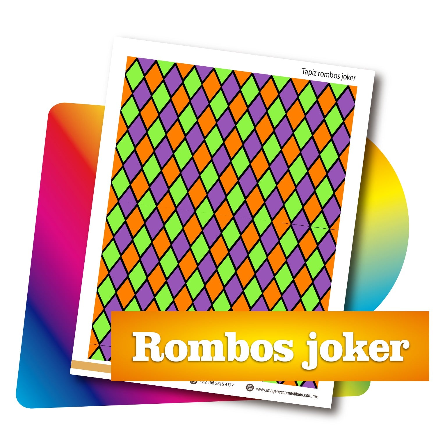 Tapiz PDF 19 x 25 cm. Rombos jocker