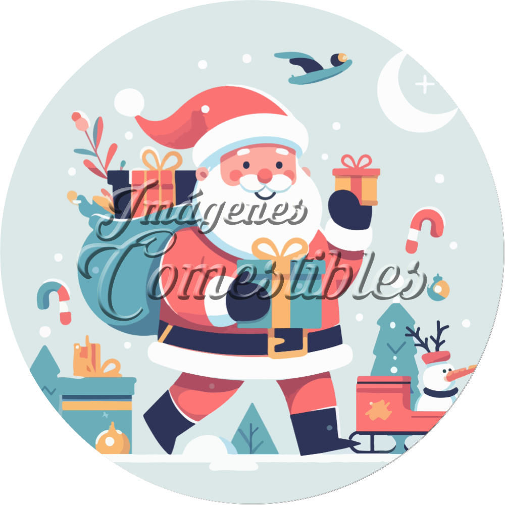 Oblea comestible - Santa Claus-02