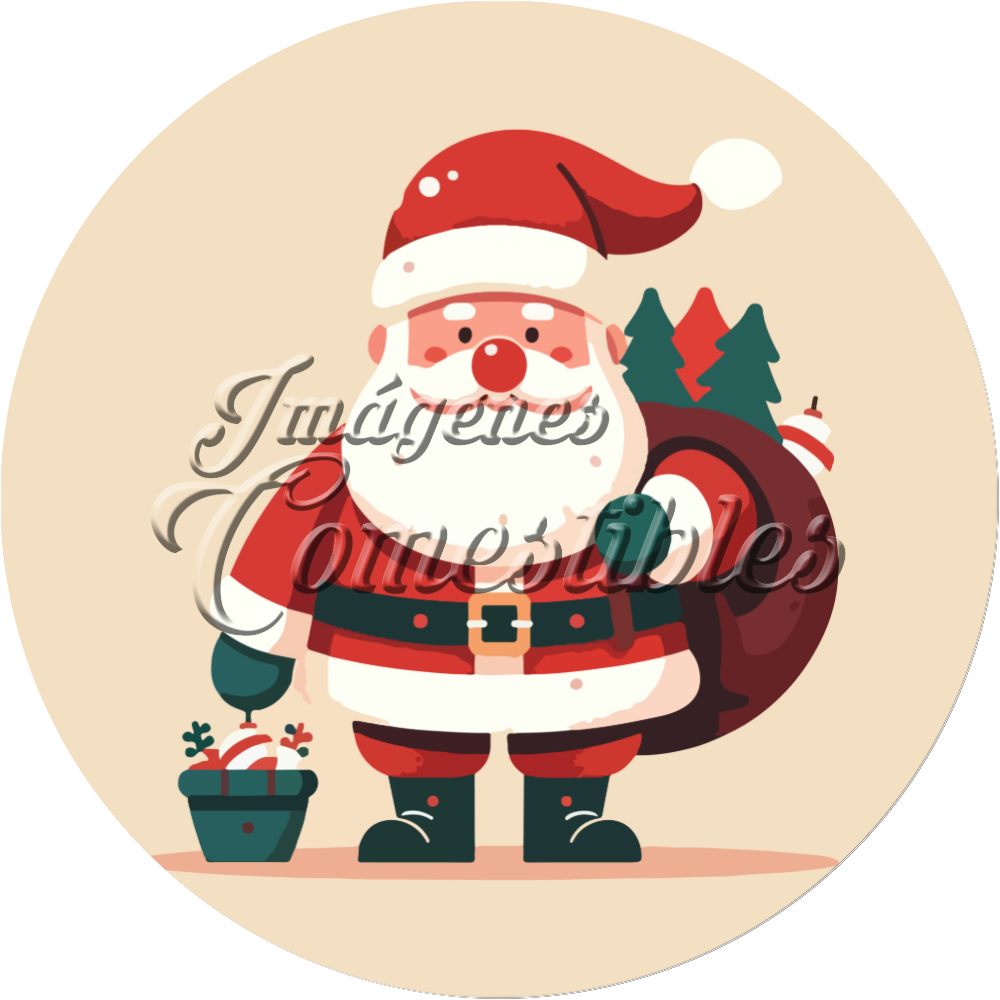Oblea comestible - Santa Claus-03
