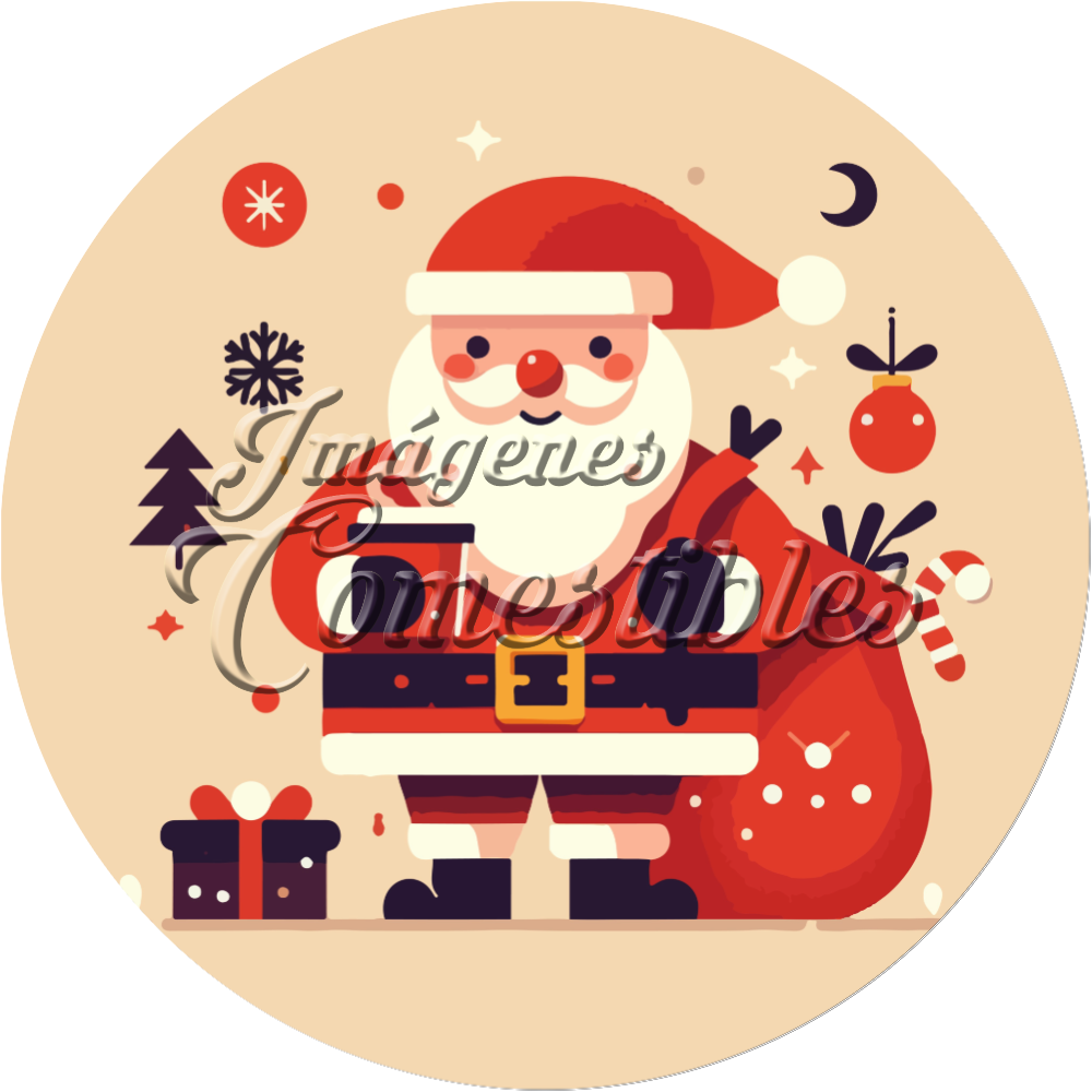 Oblea comestible - Santa Claus-04