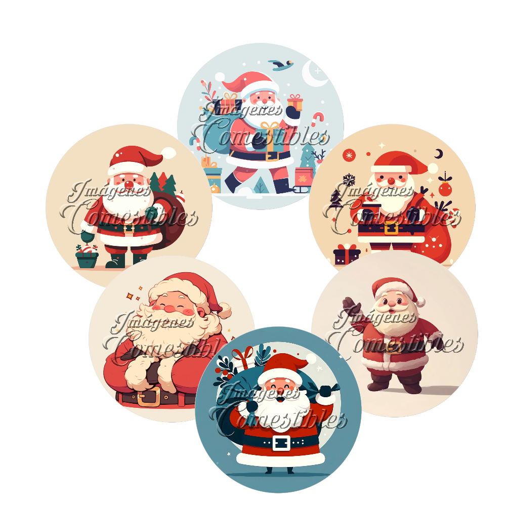 Obleitas comestibles - Santa Claus-01