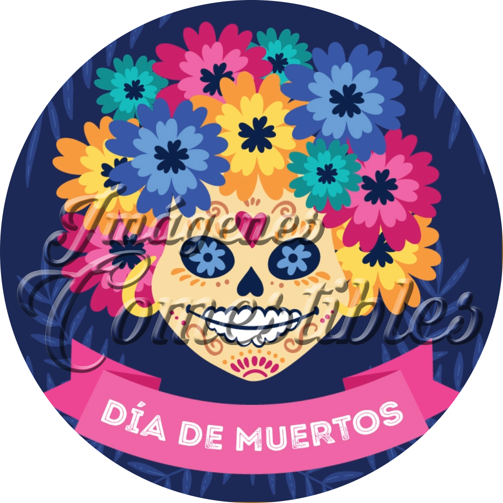 Oblea comestible Día de muertos-E
