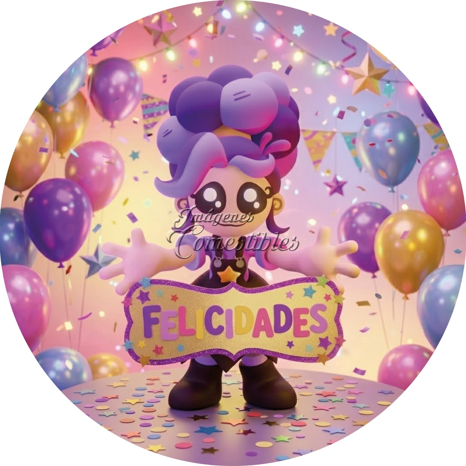 Oblea comestible - Lily love braids-6