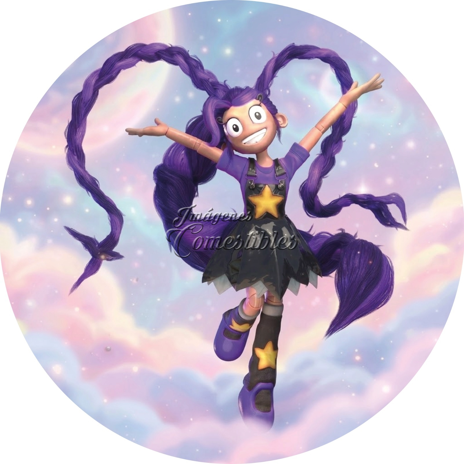 Oblea comestible - Lily love braids-2